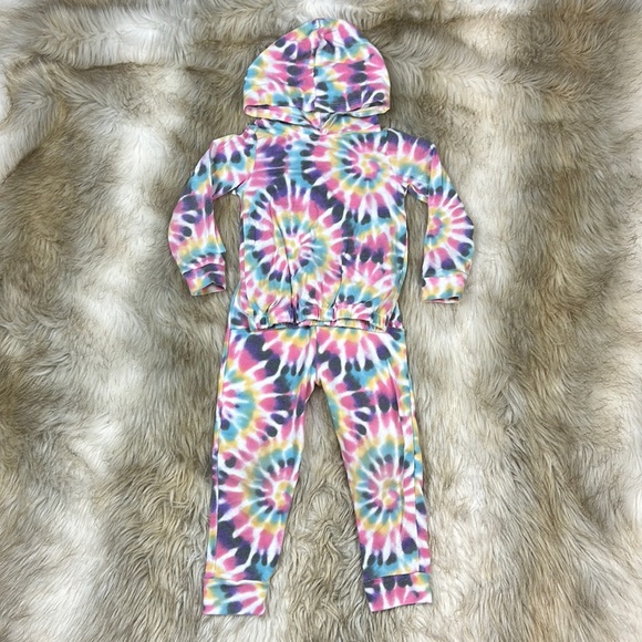 Colortone Tie Dye Long Sleeve Hoodie - 100% Cotton, V-Neck, Adult S-3XL (Made In USA)